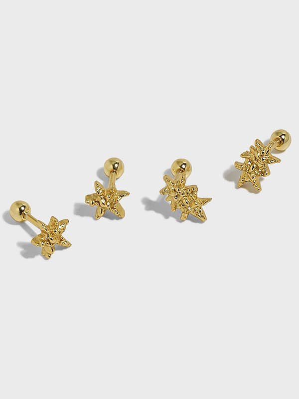 925 Sterling Silver Star Vintage Stud Earring