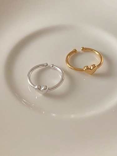 925 Sterling Silver Heart Minimalist Band Ring