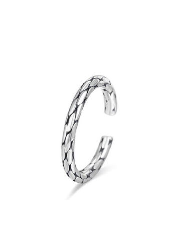 925 Sterling Silver Twist Irregular Vintage Band Ring