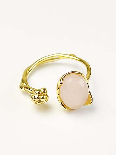 925 Sterling Silver Opal Irregular Minimalist Band Ring