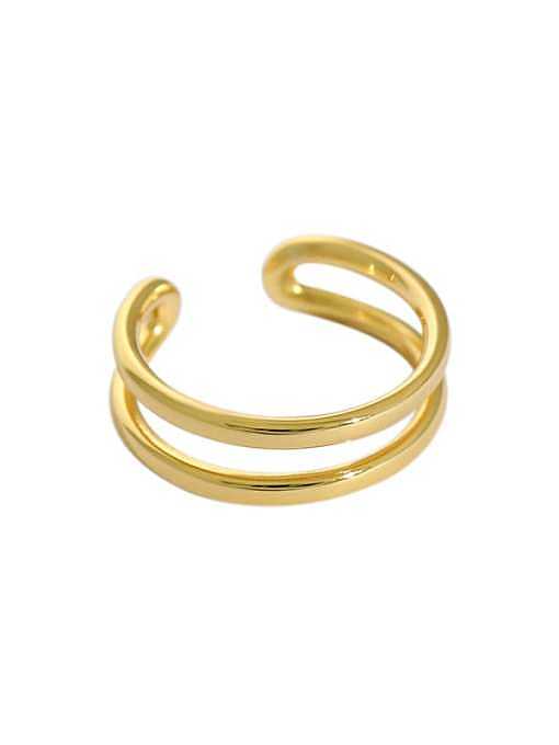 Glatter geometrischer minimalistischer stapelbarer Ring aus 925er Sterlingsilber