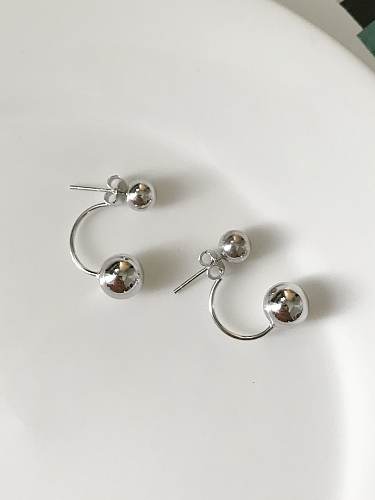 925 Sterling Silver Smooth Round Earring