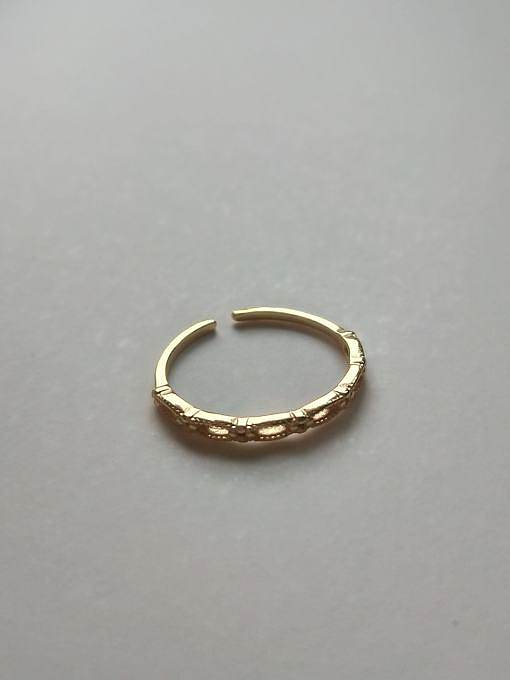 925 Sterling Silber Buchstabe minimalistischer Midi-Ring in freier Größe
