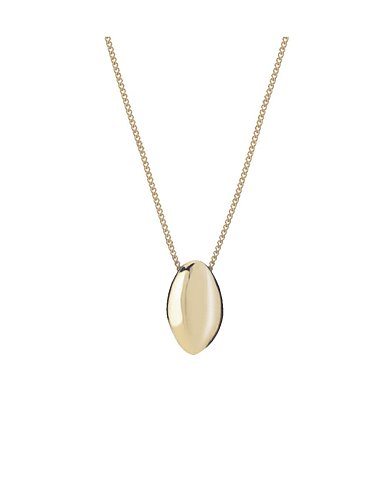 925 Sterling Silver Minimalist Smooth Oval Pendant Necklace