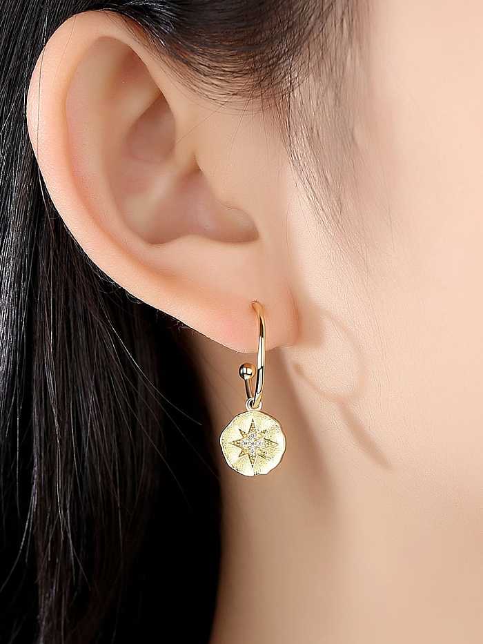 925 Sterling Silver Round Vintage Drop Earring