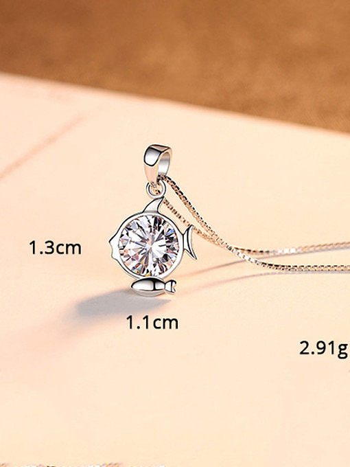 925 Sterling Silver With Cubic Zirconia Cute 12 constellations Necklaces
