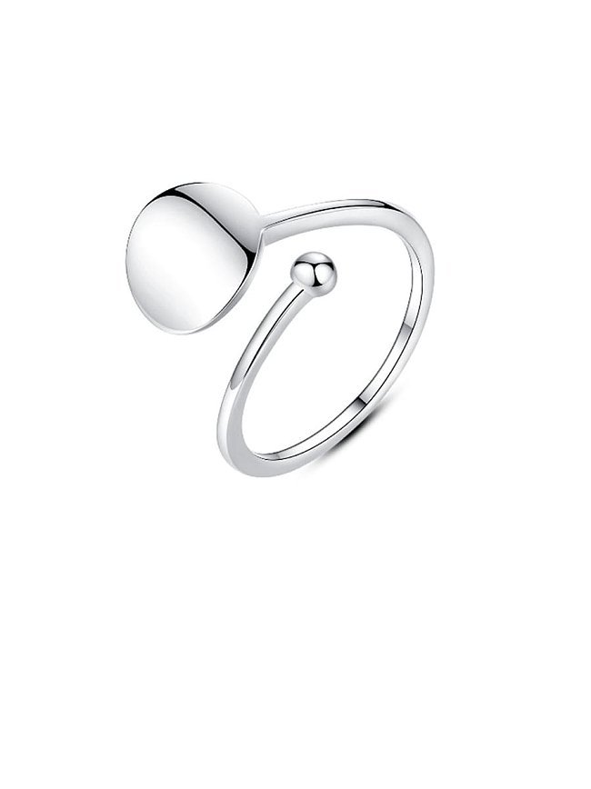 925 Sterling Silver Smooth Round Minimalist Free Size Band Ring