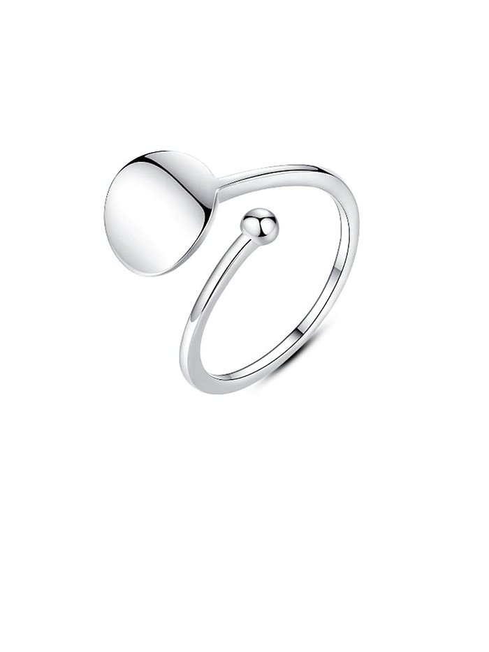 925 Sterling Silver Smooth Round Minimalist Free Size Band Ring