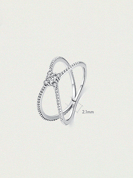 خاتم من الفضة الإسترليني عيار 925 مرصع بحجر الزركونيا المكعب