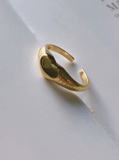 خاتم من الفضة الإسترليني عيار 925 على شكل قلب ناعم