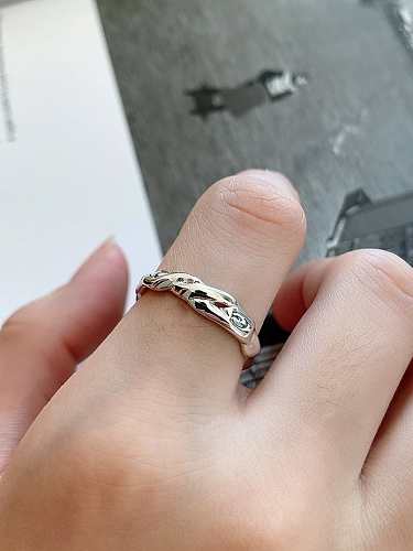 925 Sterling Silver Irregular Vintage Band Ring