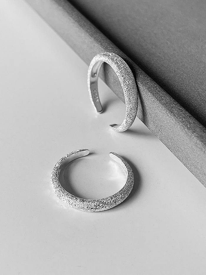 Bague minimaliste ronde en argent sterling 925