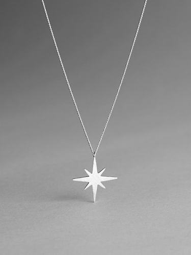 925 Sterling Silver Star Minimalist Long Strand Necklace