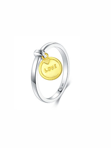 Bague minimaliste géométrique en argent sterling 925