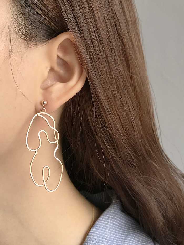925 Sterling Silver Irregular Minimalist Single Earring