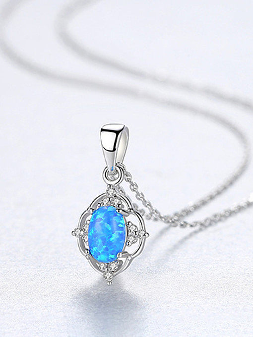 925 Sterling Silver With Trendy Flower Necklaces