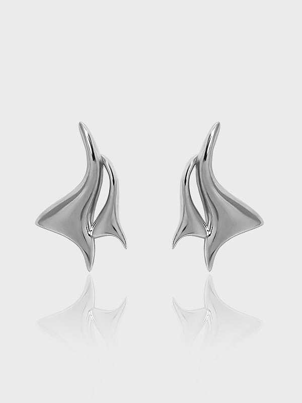 925 Sterling Silver Irregular Vintage Earring