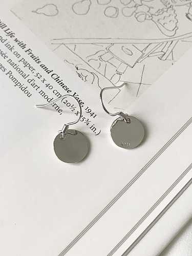 925 Sterling Silver Smooth Round Minimalist Hook Earring
