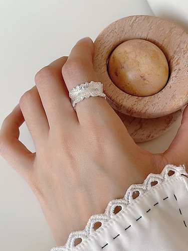 925 Sterling Silver Smooth Irregular Vintage Band Ring