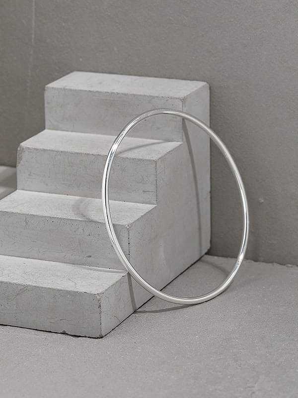 Geometrischer minimalistischer Armreif aus 925er Sterlingsilber