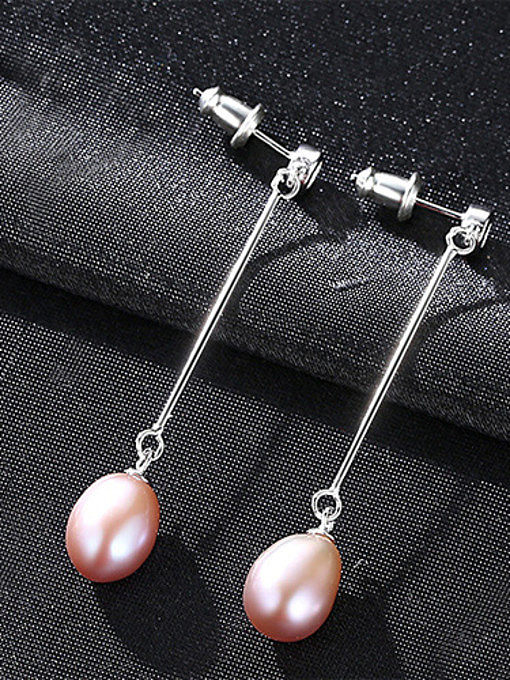 Sterling Silver 8-9mm Freshwater Pearl Earrings