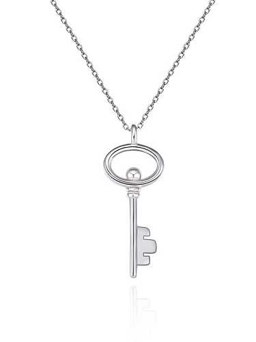 Collier minimaliste clé en argent sterling 925