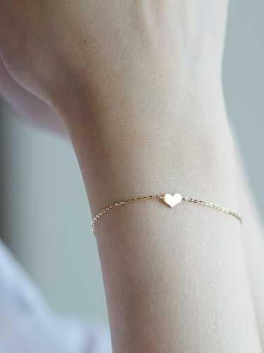 Pulsera Ajustable Tendencia Corazón en Plata de Ley 925