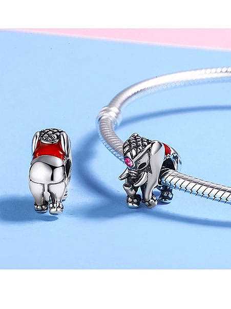 925 silver cute elephant charms