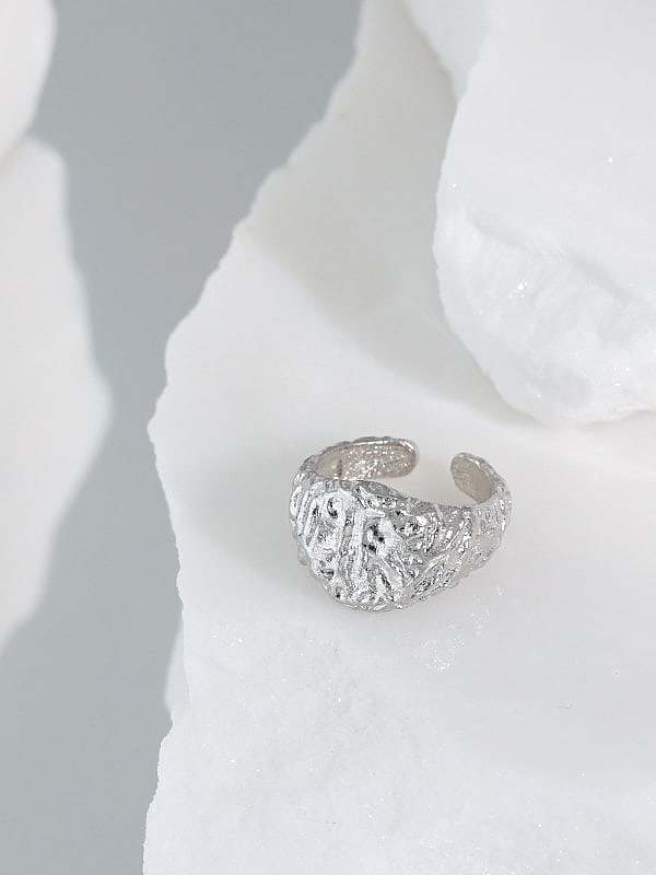 925 Sterling Silver Geometric Vintage Band Ring