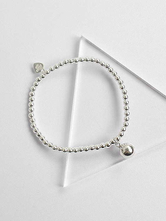 Simple Little Beads Silver Women Bracelet