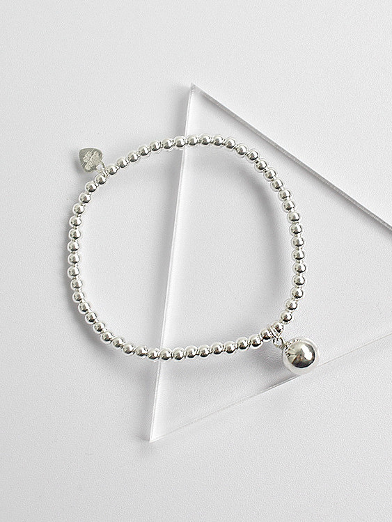 Bracelet Simple Petites Perles Argent Femme
