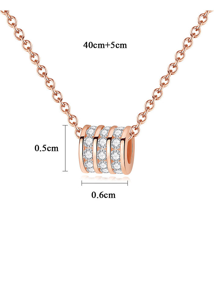 925 Sterling Silver With Cubic Zirconia Simplistic Charm Necklaces