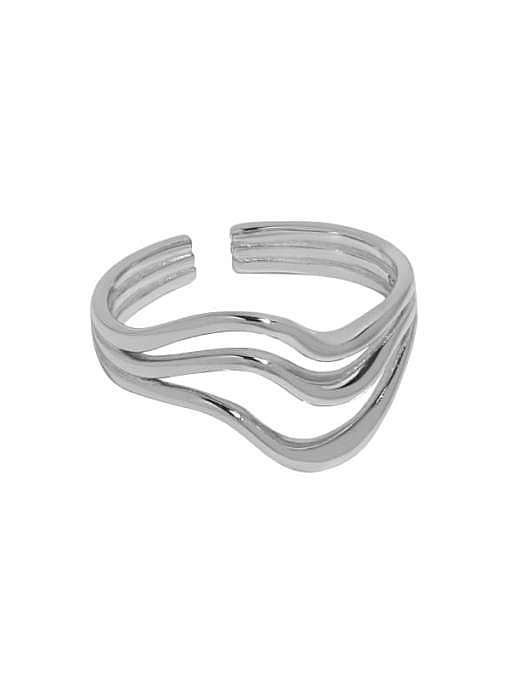 925 Sterling Silver Irregular Minimalist Stackable Ring