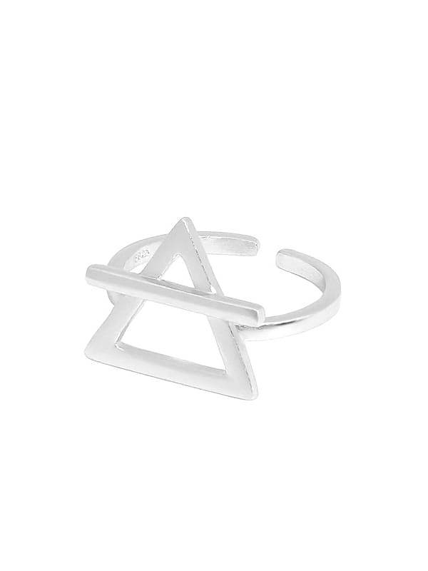Geometrischer minimalistischer Bandring aus 925er Sterlingsilber