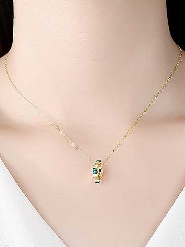 925 Sterling Silver Cubic Zirconia Geometric Minimalist Necklace