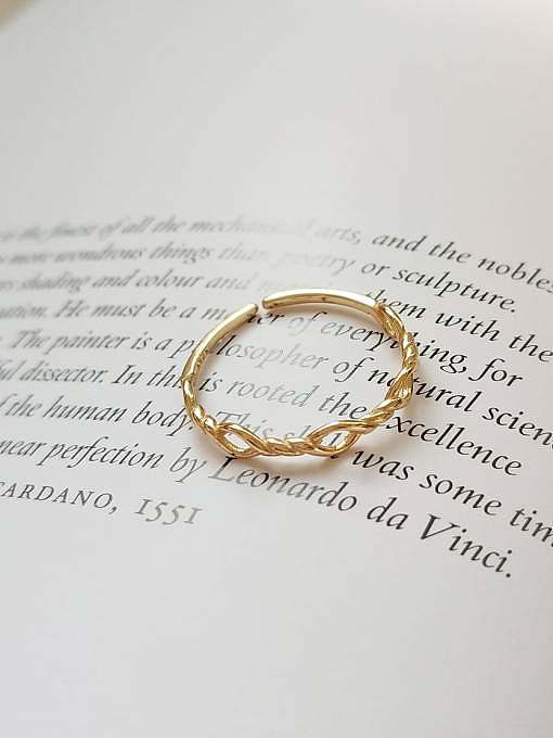 925 Sterling Silber geometrischer minimalistischer stapelbarer Ring in freier Größe