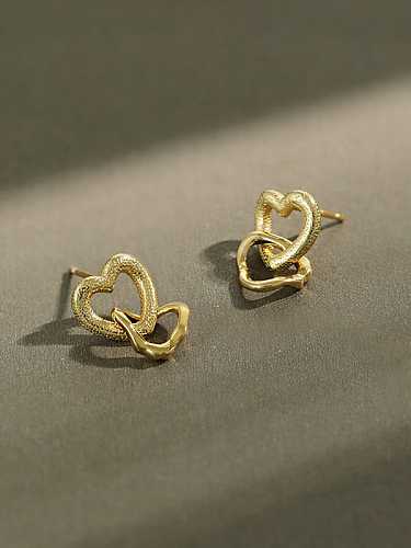 925 Sterling Silver Hollow Heart Ethnic Drop Earring