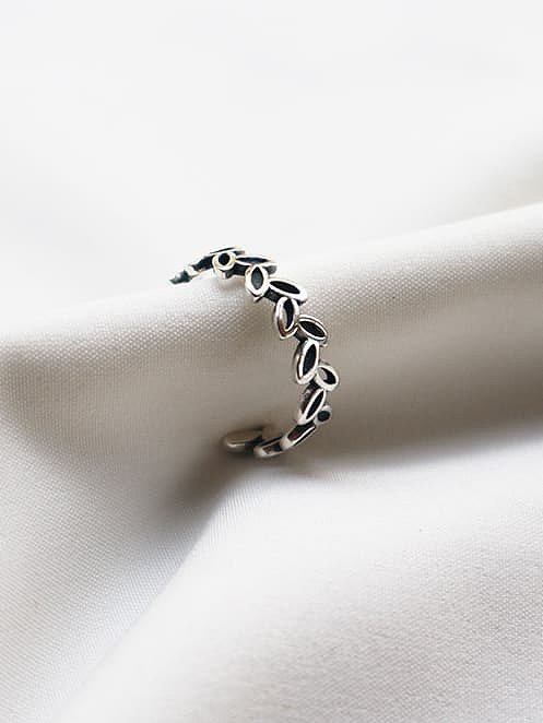 925 Sterling Silver Leaf Minimalist Midi Ring