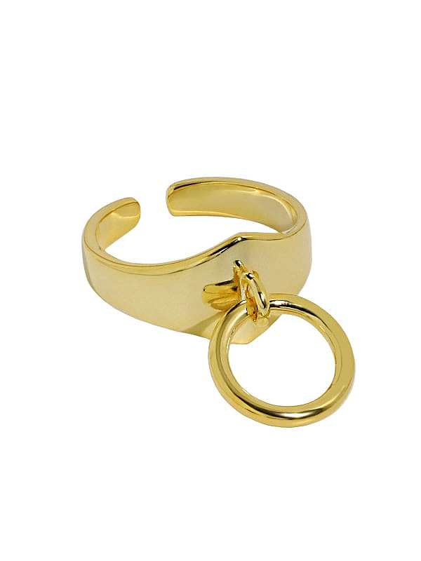 925 Sterling Silver Smooth Geometric Vintage Band Ring