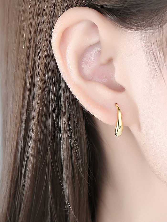 925 Sterling Silver Water Drop Minimalist Hook Earring