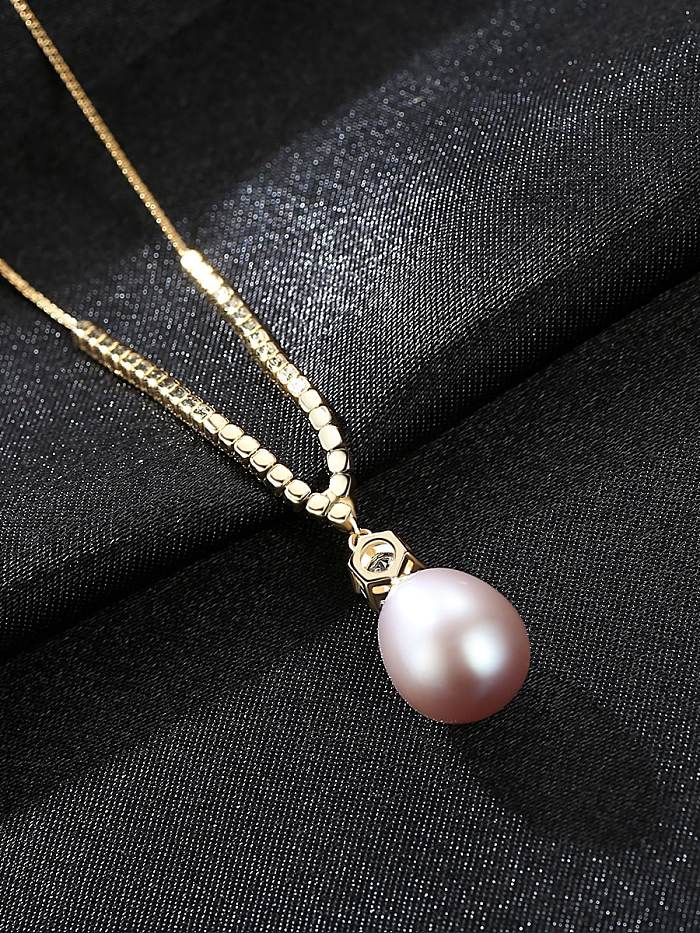 S925 Sterling Silver with 3A zircon freshwater pearl Necklace
