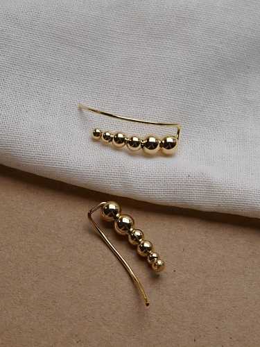 925 Sterling Silver Bead Geometric Vintage Hook Earring