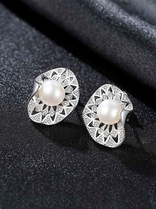 925 Sterling Silver Luxury Irregular Stud Earrings
