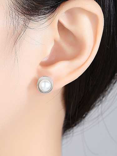 Boucles d'oreilles en argent sterling 925 avec perle d'eau douce multicolore tendance irrégulière