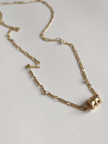 Karblumen-Halskette aus 925er Sterlingsilber mit Zirkonia