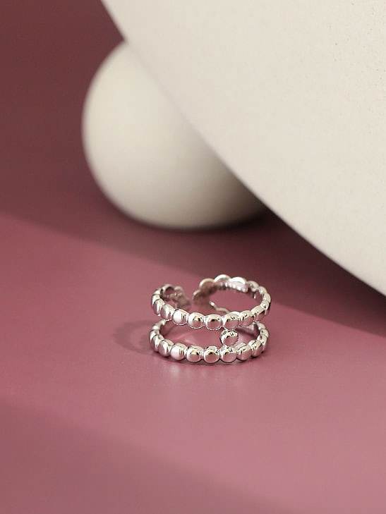Geometrischer Vintage-stapelbarer Ring aus 925er Sterlingsilber
