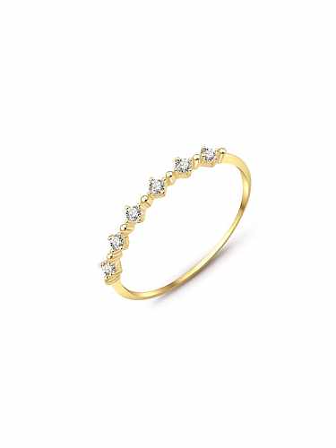 925 Sterling Silver Cubic Zirconia Dainty Band Ring