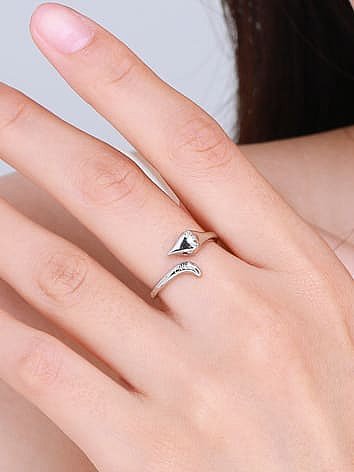 925 Sterling Silver Rhinestone Snake Classic Band Ring