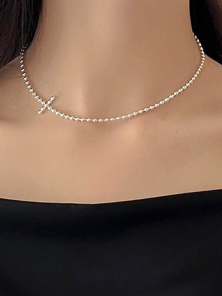 Minimalistische Perlenkette aus 925er Sterlingsilber