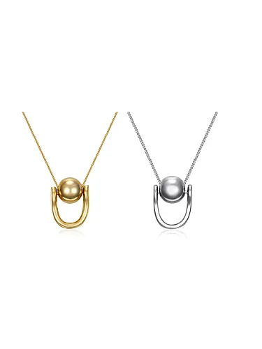 925 Sterling Silver Geometric Vintage Necklace